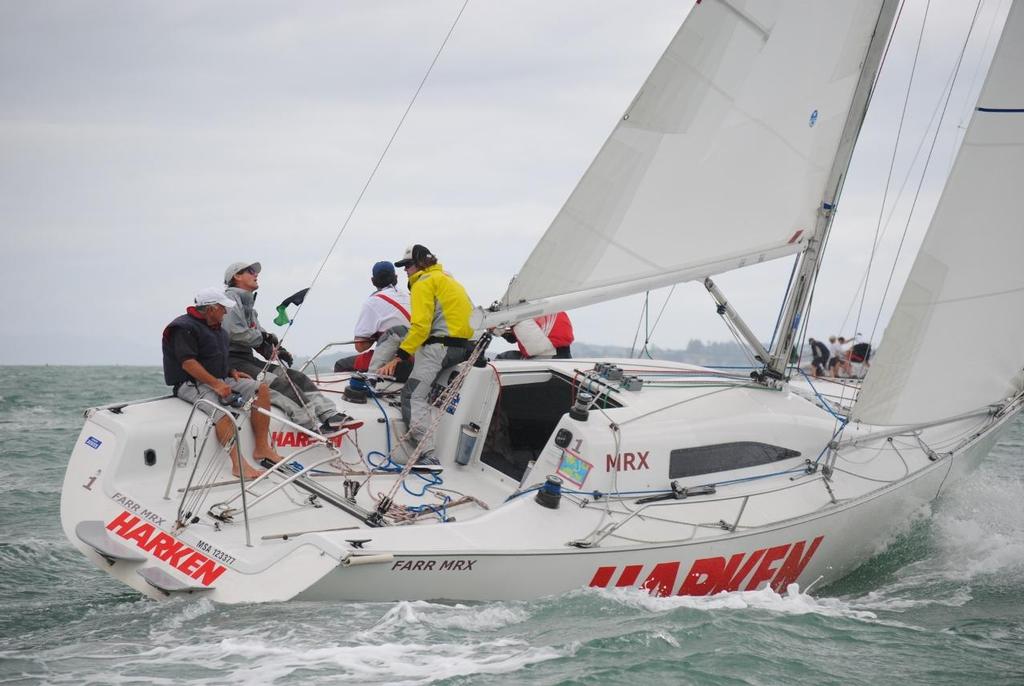 Dave McKay CSC - heads upwind in Race 3 - MRX Pacific Challenge, March  18-20, 2016 © RNZYS Media